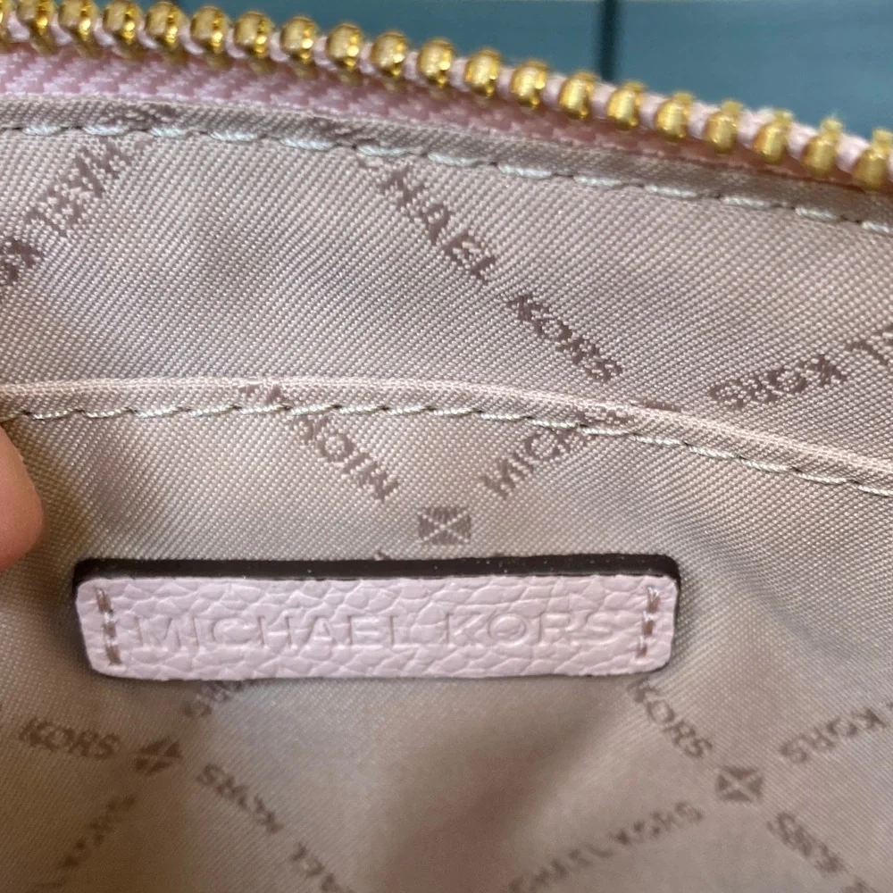 Michael Kors Pink Jet Set Leather wristlet clutch - Picture 8 of 10